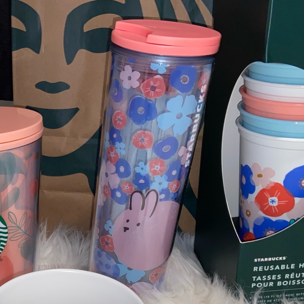 Starbucks Bunny 🐰 floral Insulated Tumbler